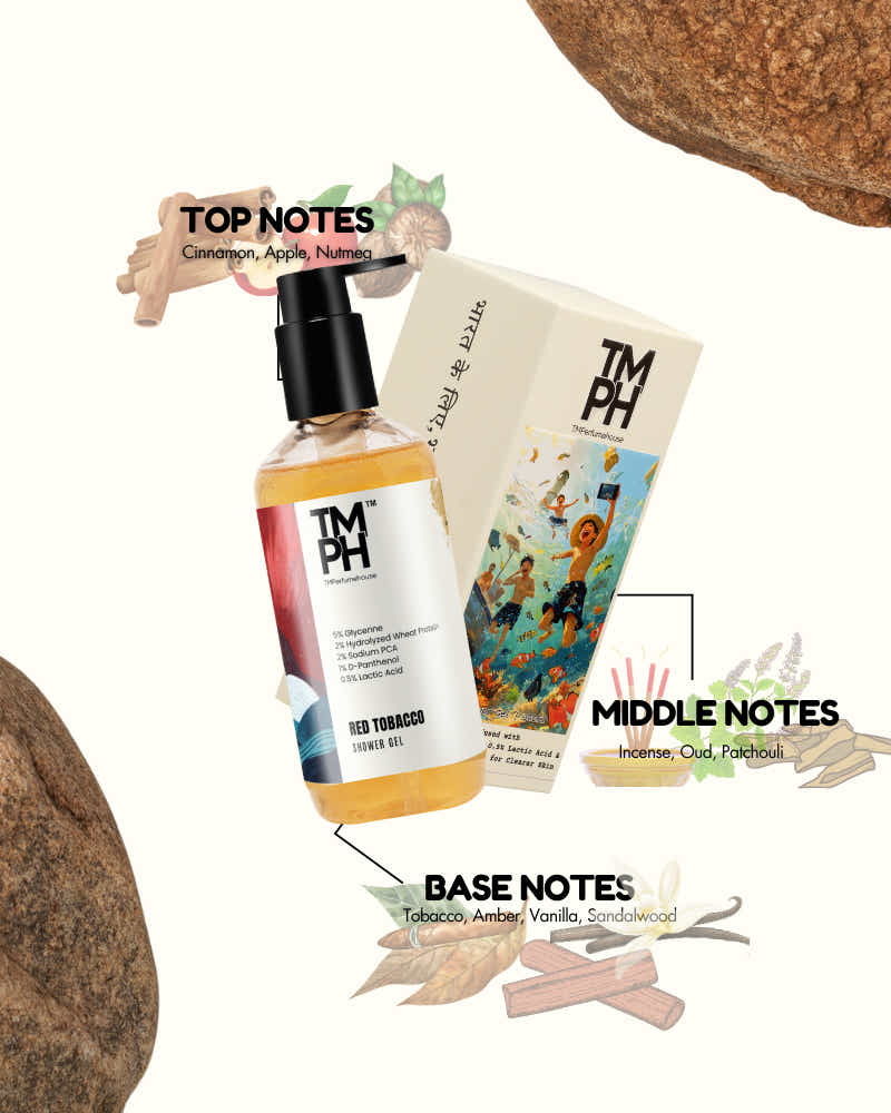 Red Tobacco Inspired Shower Gel – Spicy Tobacco & Deep Skin Care