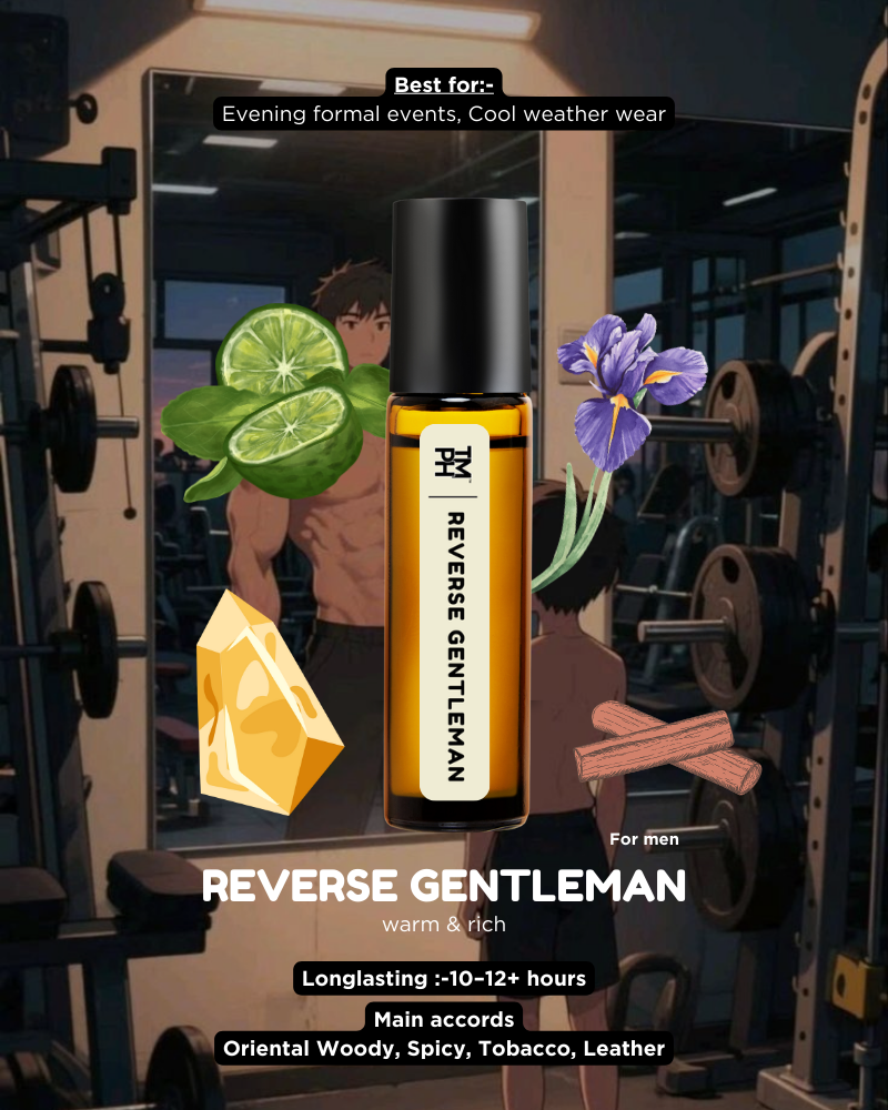 REVERSE GENTLEMAN AT – Boozy Whiskey & Sophisticated Iris Pure Oil