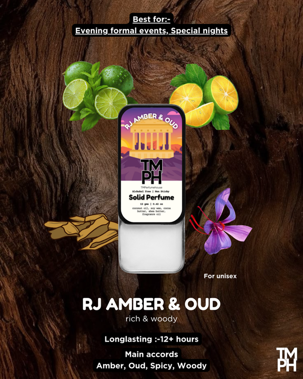 RJ Amber Oud Solid Perfume – A Deep, Smouldering & Royal Scent