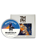 Beard balm container with packaging featuring a tiger design and 'TM PH' branding.