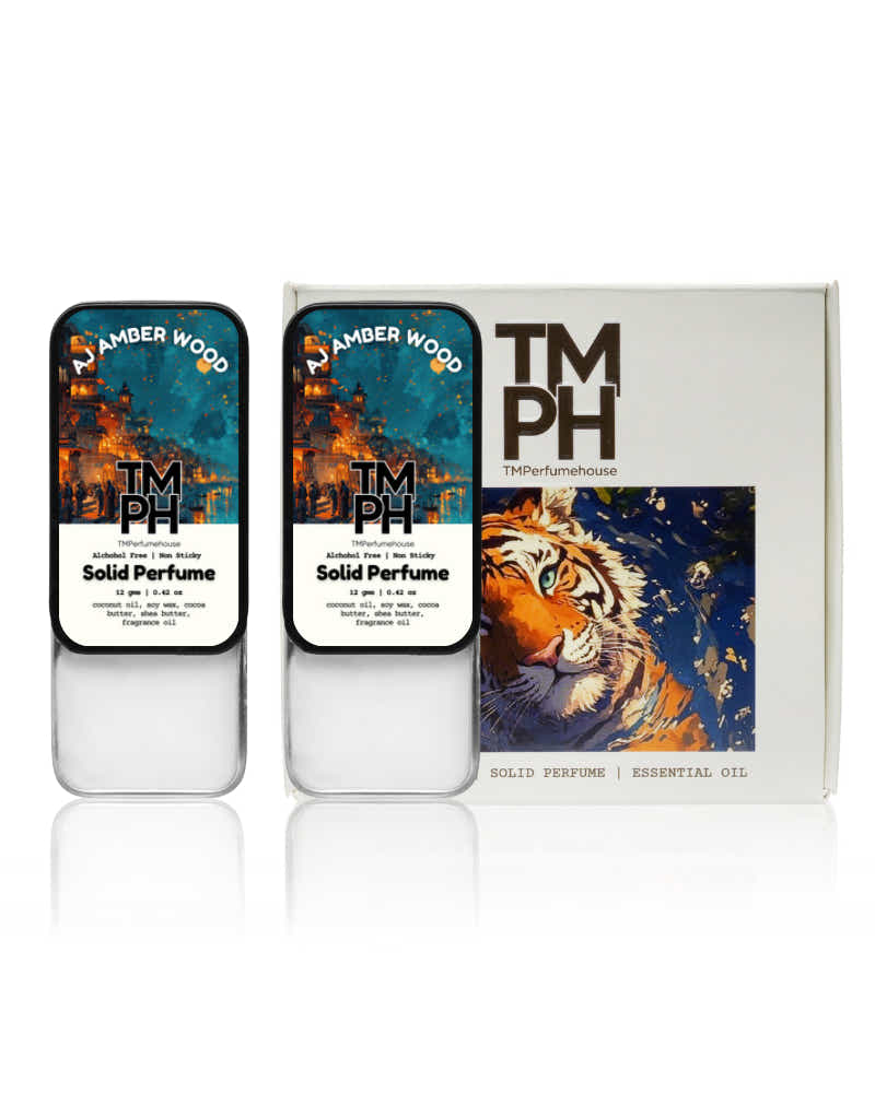 AJ Amber Wood Solid Perfume – A Deep, Magnetic & Plush Scent