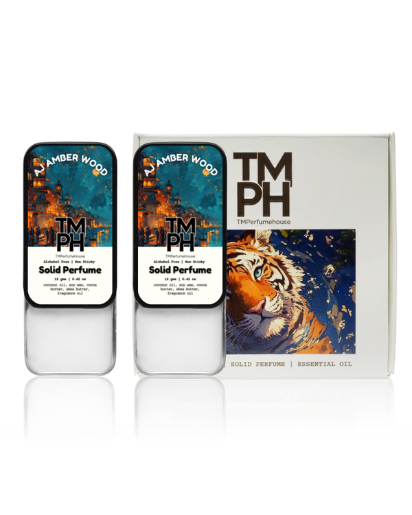 AJ Amber Wood Solid Perfume – A Deep, Magnetic & Plush Scent