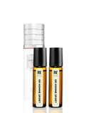 Two small bottles of 'Dr. Homme Sport' on a white background