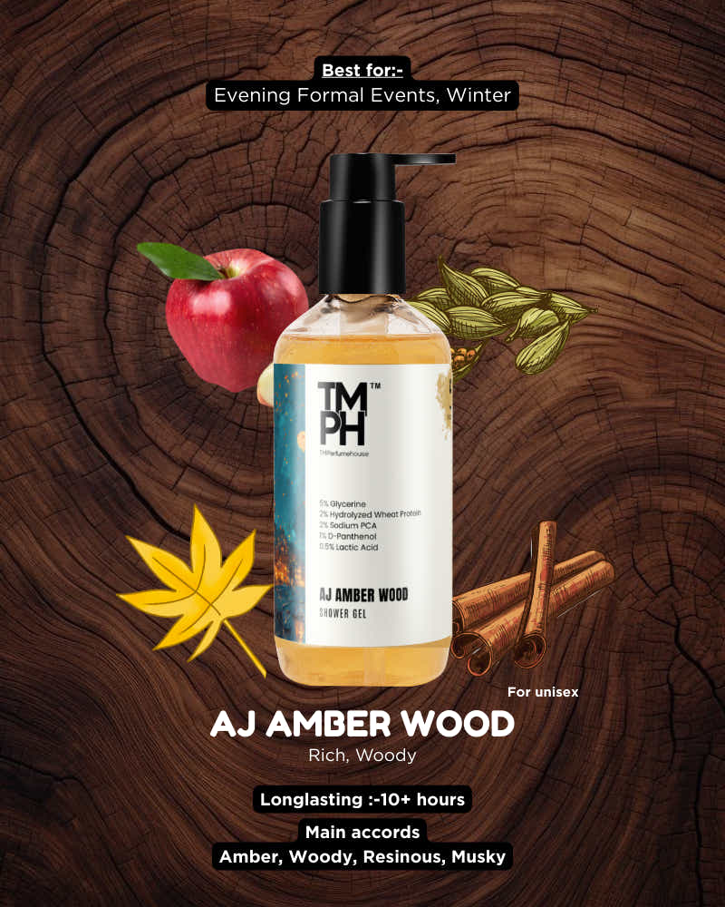 AJ Amber Wood Inspired Shower Gel – Royal Wood & Deep Skin Care