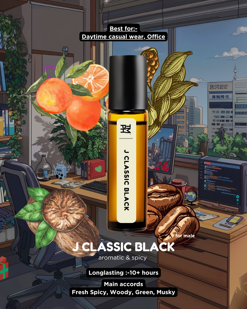 J CLASSIC BLACK -A Bold, Sophisticated & Timeless Masculine Oil