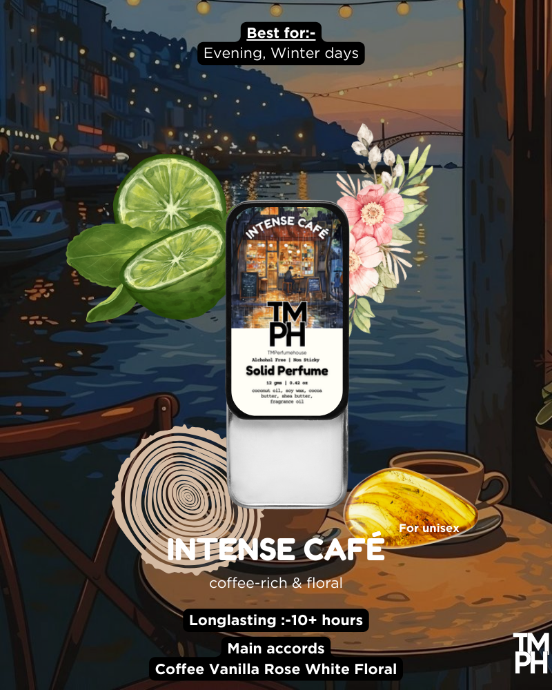 INTENSE CAFÉ | Luxury Solid Perfume Balm – 10+ Hours Long Lasting Travel Scent
