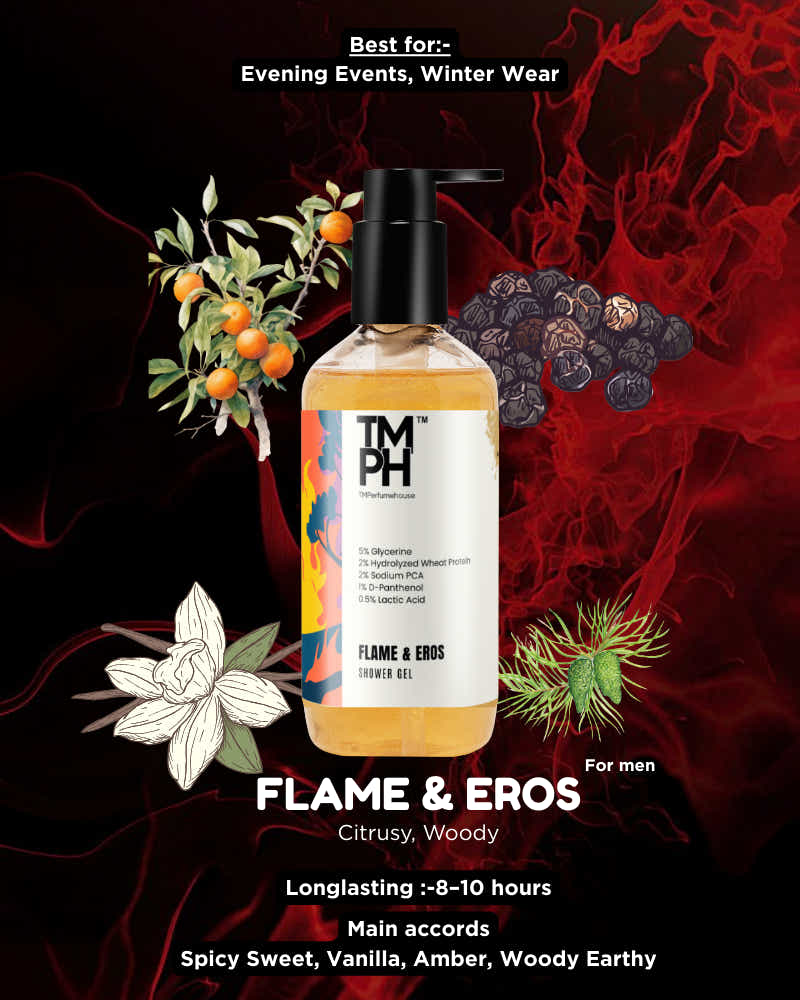 Flame Eros Inspired Shower Gel – Spicy Citrus & Deep Skin Care