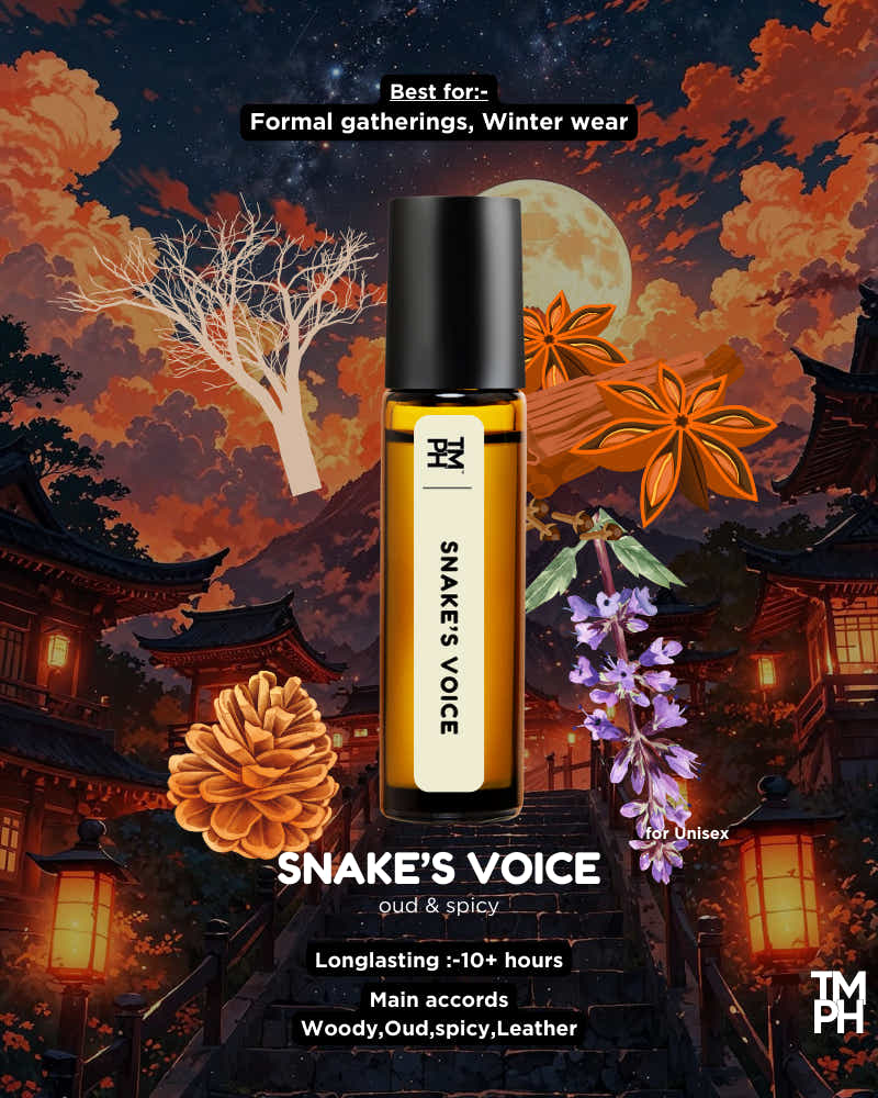 SNAKE’S VOICE AT | Luxury Designer Attar – 10+ Hour Long Lasting Pure Oil - Inspired by The Voice Of The Snake by Gu*ci