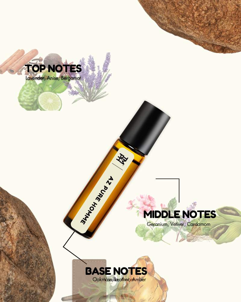 Az Pure Homme AT | Classic Barber Shop Attar – 10+ Hour Long Lasting Pure Oil - Inspired by Azzro pur Hmme