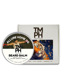Beard balm container with tiger design and 'TM PH' branding on a white background