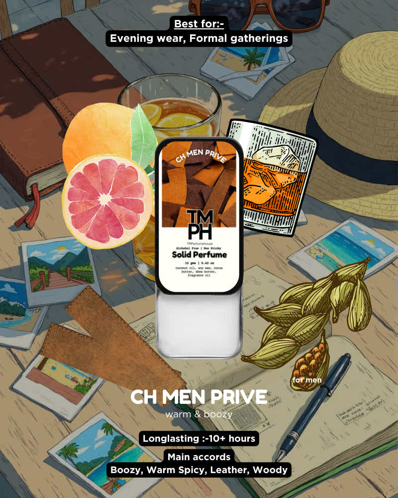 MAN PRIIIVE | Premium Solid Perfume – 10+ Hour Long Lasting Travel-Friendly Scent - Inspired by Man in Black Prié by Bvlari