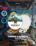 TM PH Beard Balm packaging with a scenic background