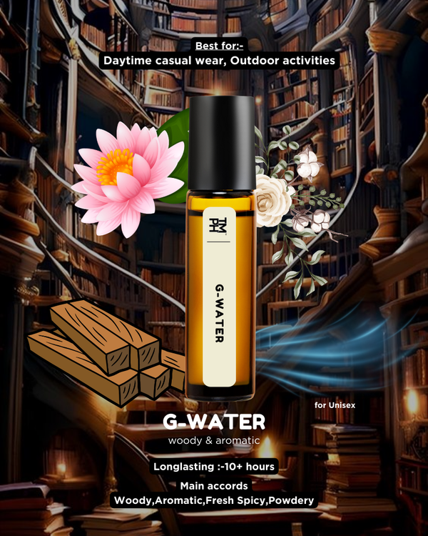 G-WATER AT | Luxury Designer Attar – 10+ Hour Long Lasting Pure Oil