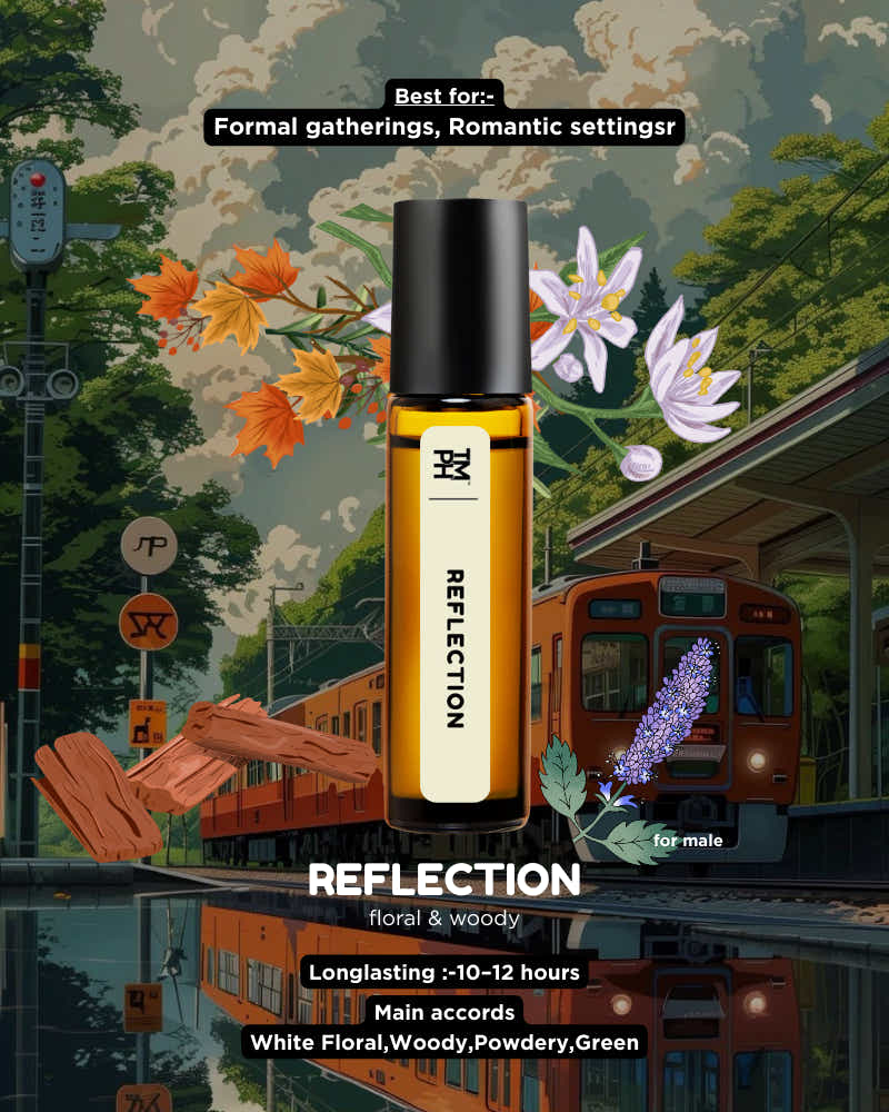 REFLECTION AT | Luxury Designer Attar – 10+ Hour Long Lasting Pure Oil - Inspired by Reflection Man by Am*uage