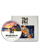 TM PH Beard Balm container with packaging featuring a tiger and sunset design.