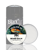 Beard balm container with snake design on a white background