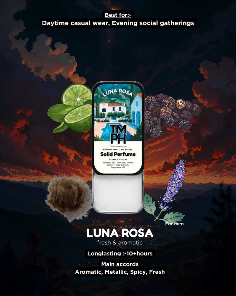 Luna Rosa Solid Perfume – A Fresh, Sporty & Effortlessly Masculine Scent