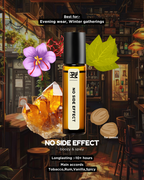Vape device with 'No Side Effect' branding in a bar setting
