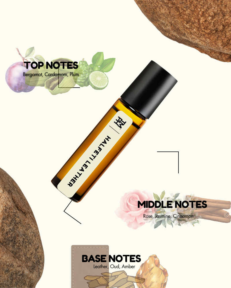 Halfeti Leather AT | Luxury Oriental Attar – 10+ Hour Long Lasting Pure Oil - Inspired by Hlfti Lathr by Pnhligon’s