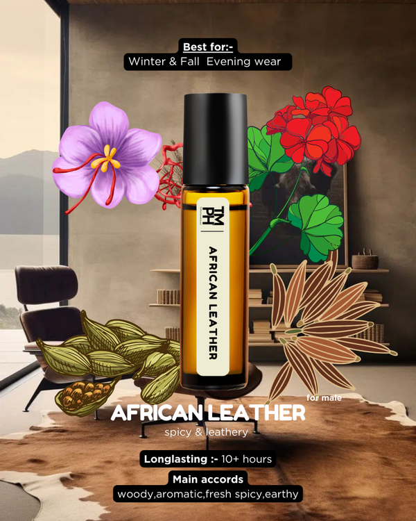 African Leather AT | Luxury Niche Attar – 10+ Hour Long Lasting Pure Oil - Inspired by African Leather by Mem Paris