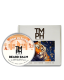TM PH Beard Balm container with packaging featuring a tiger illustration on a white background