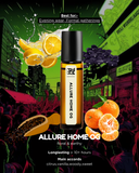 Roll-on bottle with text and graphics on a dark background