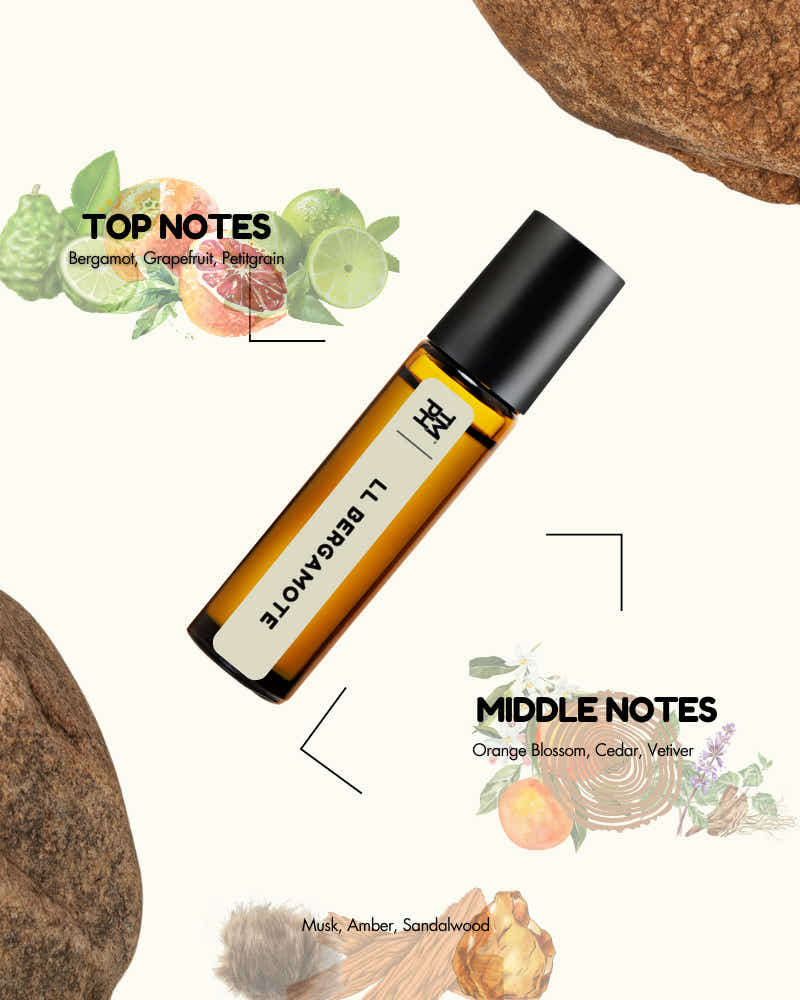 LL BERGAMOTE AT | Luxury Designer Attar – 10+ Hour Long Lasting Pure Oil - Inspired by Bergamote 22 from Le La*bo