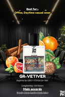 GREY VETIVER | Premium Designer Perfume – 12+ Hours Long Lasting Spray