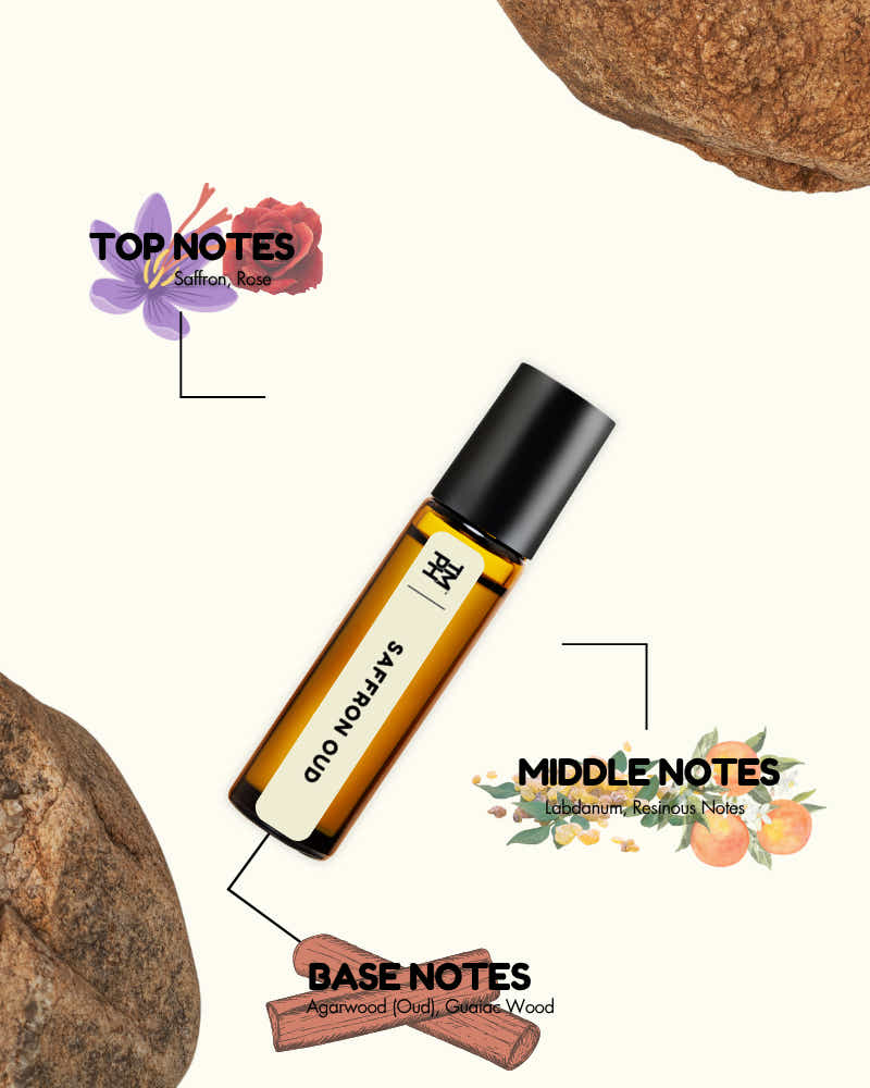 Saffron Oud AT | Luxury Niche Attar – 10+ Hour Long Lasting Pure Oil - Inspired by Oud for Greatness by Intiio*