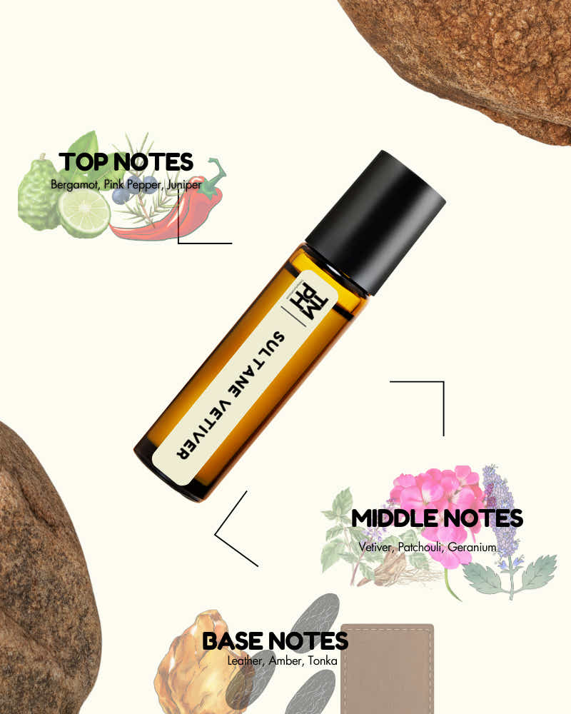 SULTANE VETIVER AT | Luxury Designer Attar – 10+ Hour Long Lasting Pure Oil  - Inspired by Sultan Vetiver by Ni*hane
