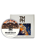 Beard balm container with tiger design and 'TM PH' branding on a white background