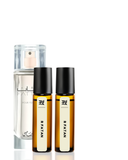 Three perfume bottles with 'RFATAN' branding on a white background