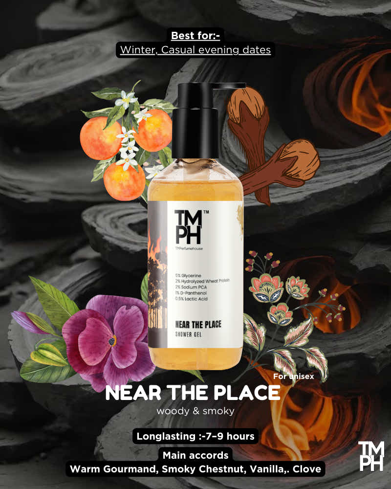 NEAR THE  PLACE | Inspired by Maison Margiela By the Fireplace | Salicylic Acid & Niacinamide Shower Gel