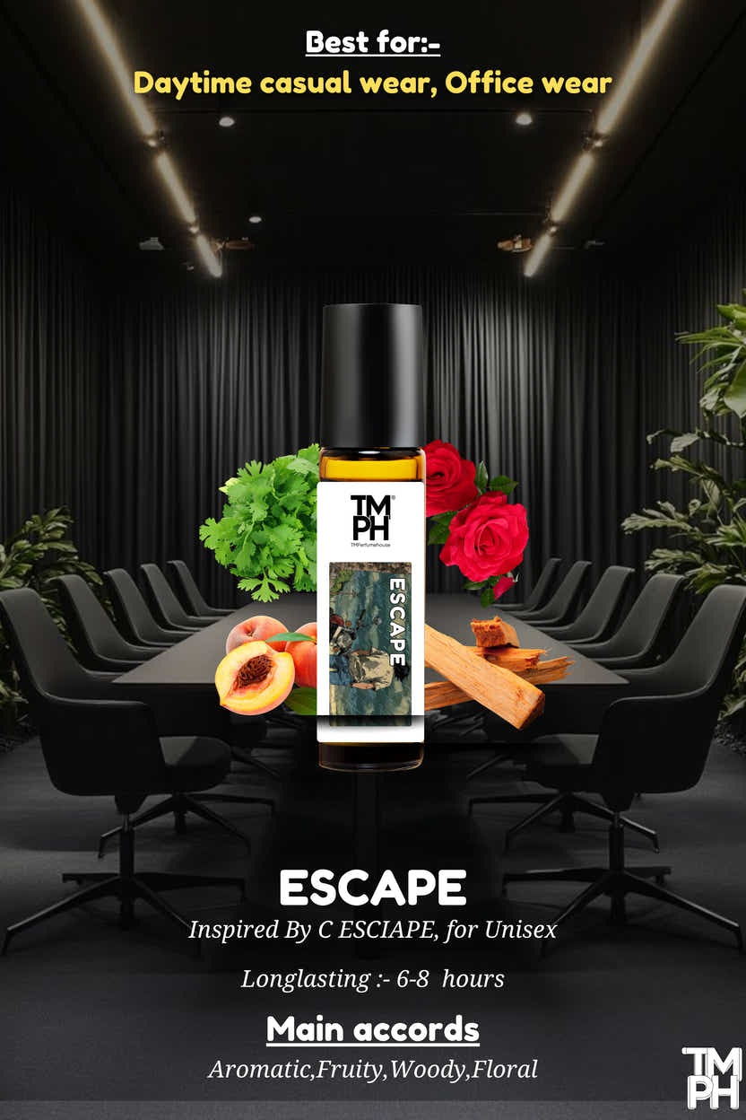 Escapo AT | Luxury Designer Attar – 10+ Hour Long Lasting Pure Oil  - Inspired by Escape by Ca*vin Klein