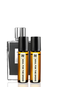 Set of perfume bottles with 'Soul for the Smoke' label on a white background