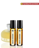 Two roller bottles labeled 'Weekend Women' with a small soap bar on a white background.