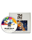 TM PH beard balm container with tiger illustration on packaging