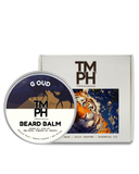 TM PH beard balm container with tiger design on a white background