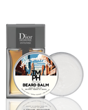 Dior Homme Intense beard balm with packaging on a white background