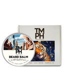 TM PH beard balm container with tiger illustration on a white background