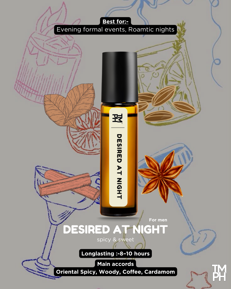 DESIRED NIGHT AT | Wanted Night Inspired Luxury Attar – 10+ Hour Long Lasting Pure Attar