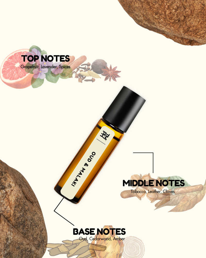 Oud & Malaki AT | Luxury Royal Niche Attar – 10+ Hour Long Lasting Pure Oil - Inspired by Od Mlki by Chp*rd