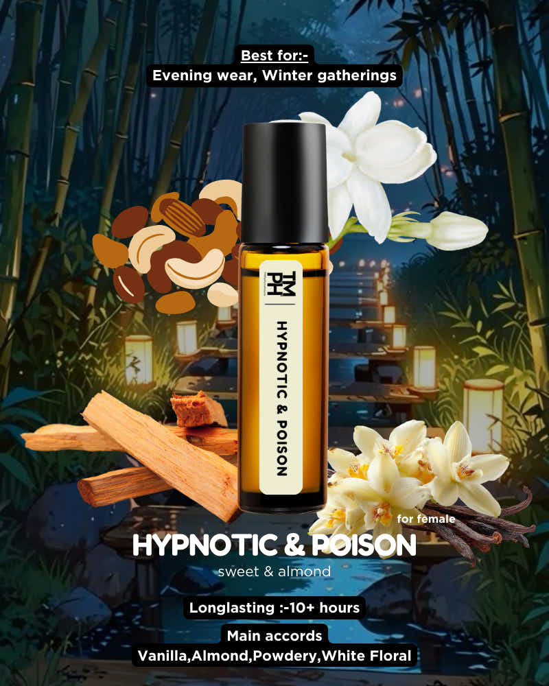 Hypnotic & Poison AT | Luxury Niche Attar – 10+ Hour Long Lasting Pure Oil - Inspired by Hypntc Pisn by Dor