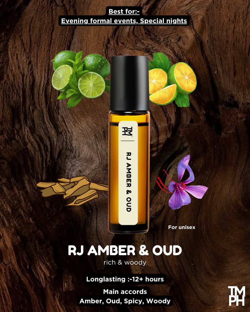 RJ AMBER & OUD AT – A Warm, Deep & Luxurious Perfume Oil