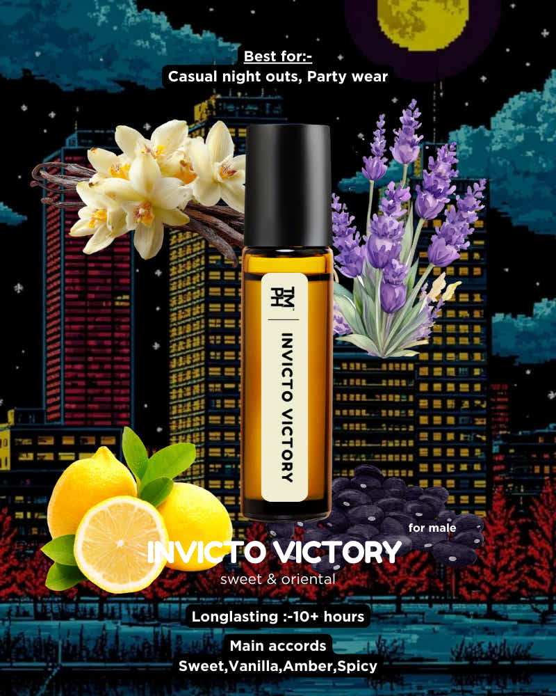 Invicto victory AT | Luxury Niche Attar – 10+ Hour Long Lasting Pure Oil