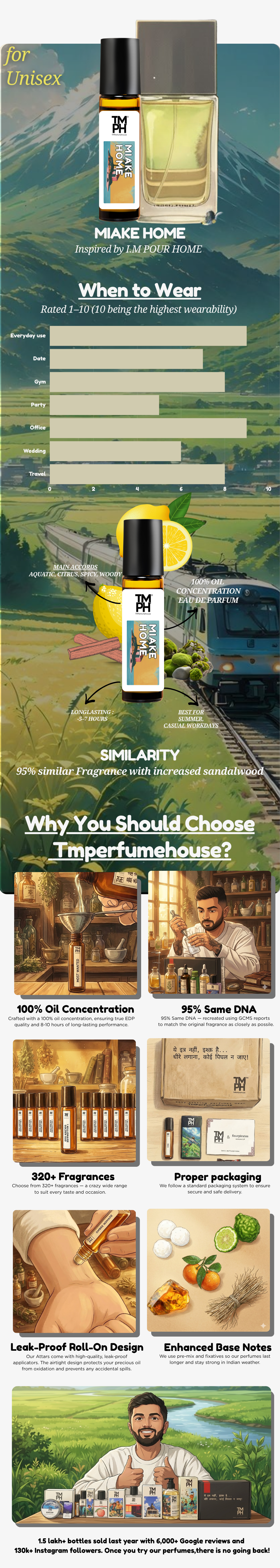 Miake Home - Inspired Attar | TMPerfumehouse usage chart