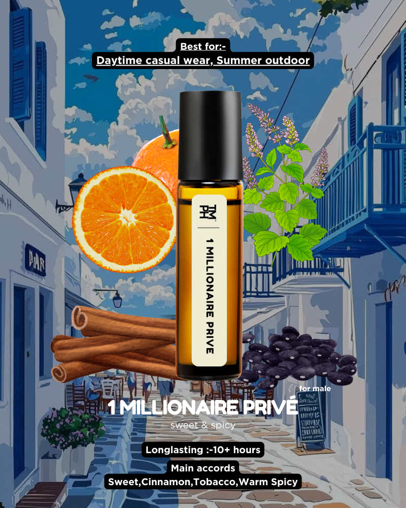 1 millionaire prive AT | Luxury Niche Attar – 10+ Hour Long Lasting Pure Oil